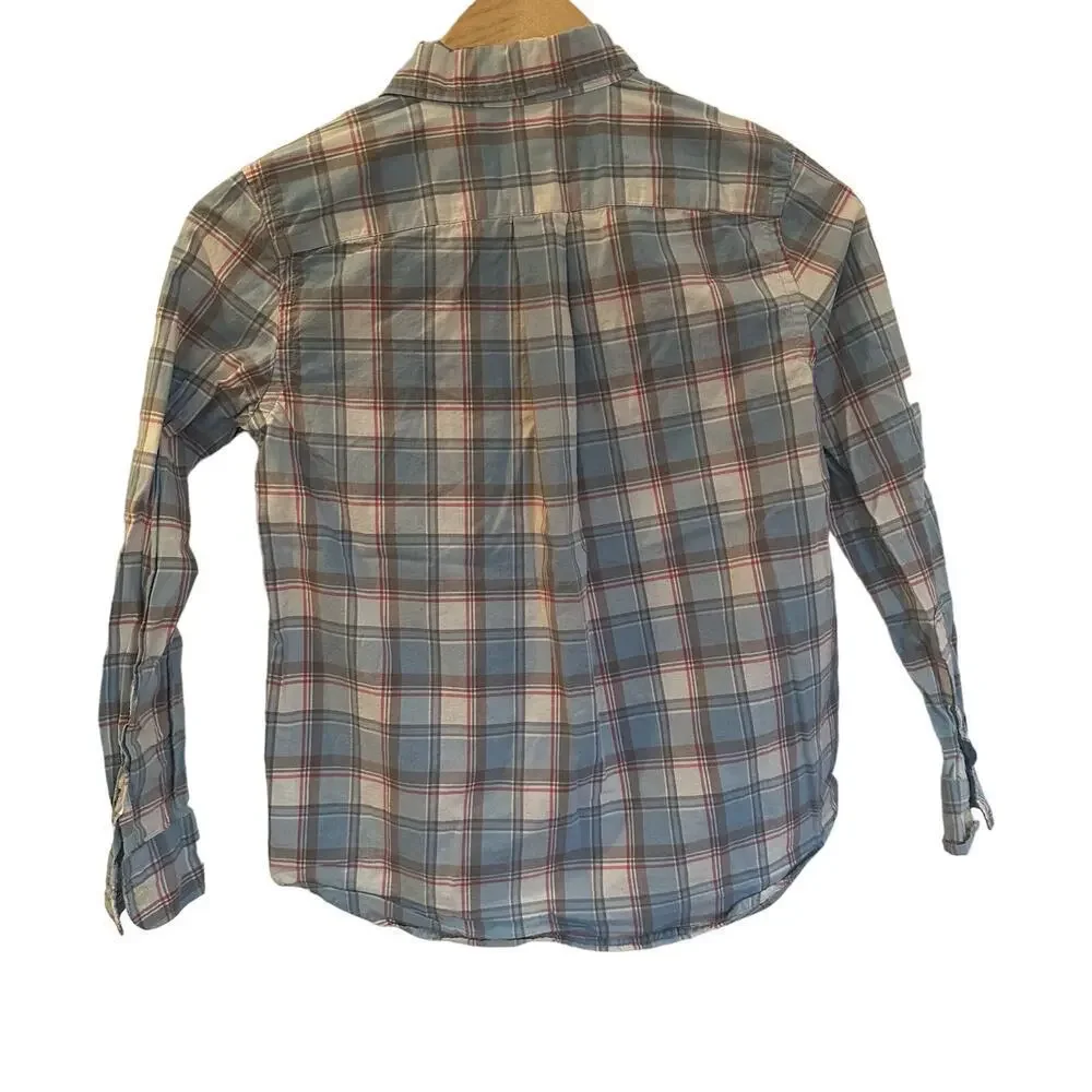 Ralph Lauren Button Down Long Sleeve sz 10-12 Polo Logo Shirt Pony Logo M